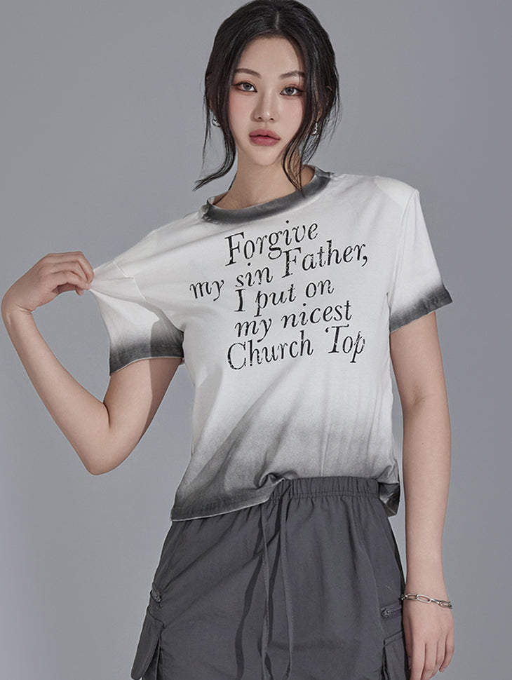 E3374 渐变色上衣