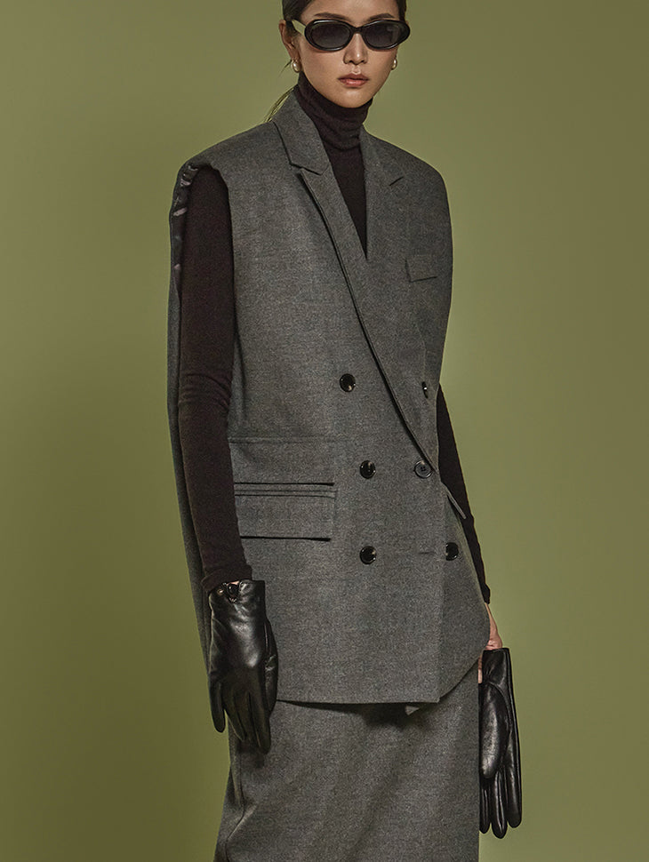 J2447 ダブルボタンベスト