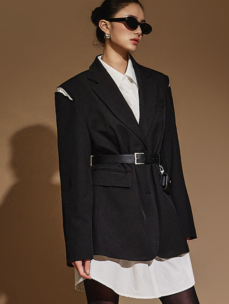 J2365 ショルダースリットジャケット