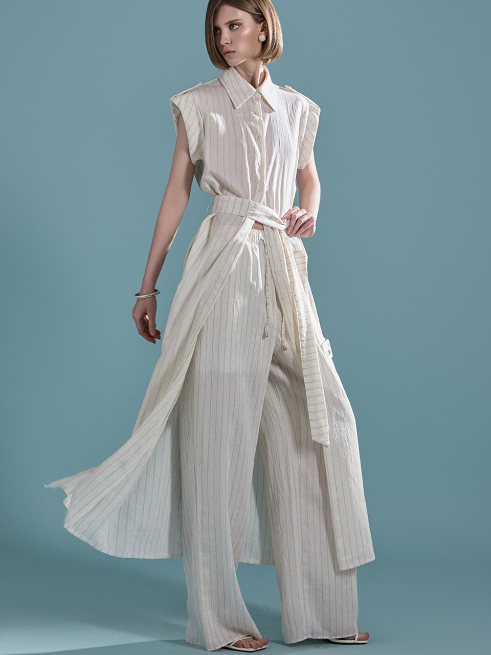 TP1877 ベルト付きシャツとパンツのセット