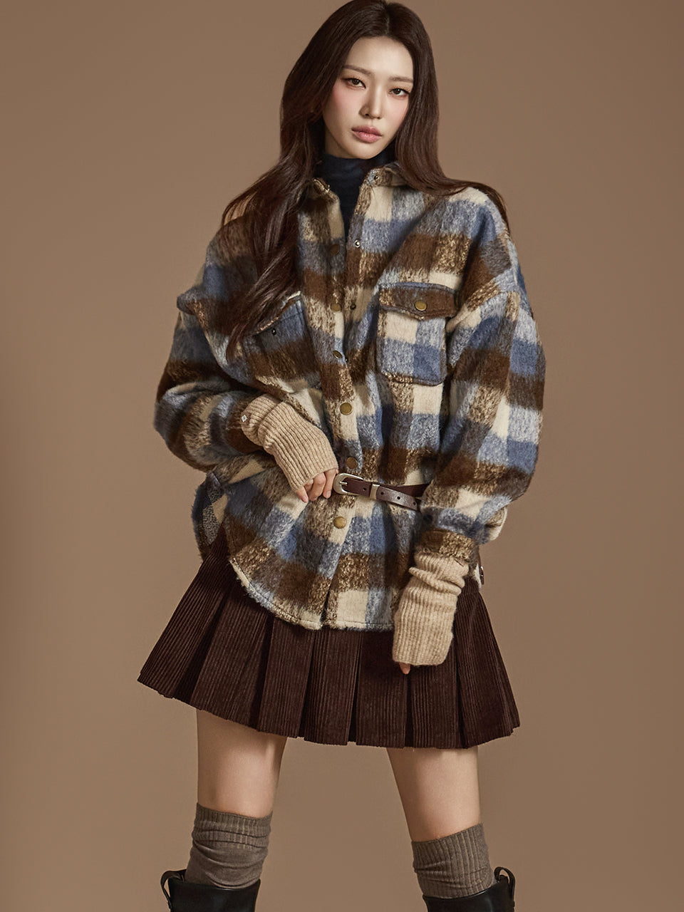 S701 ポケットチェックシャツ