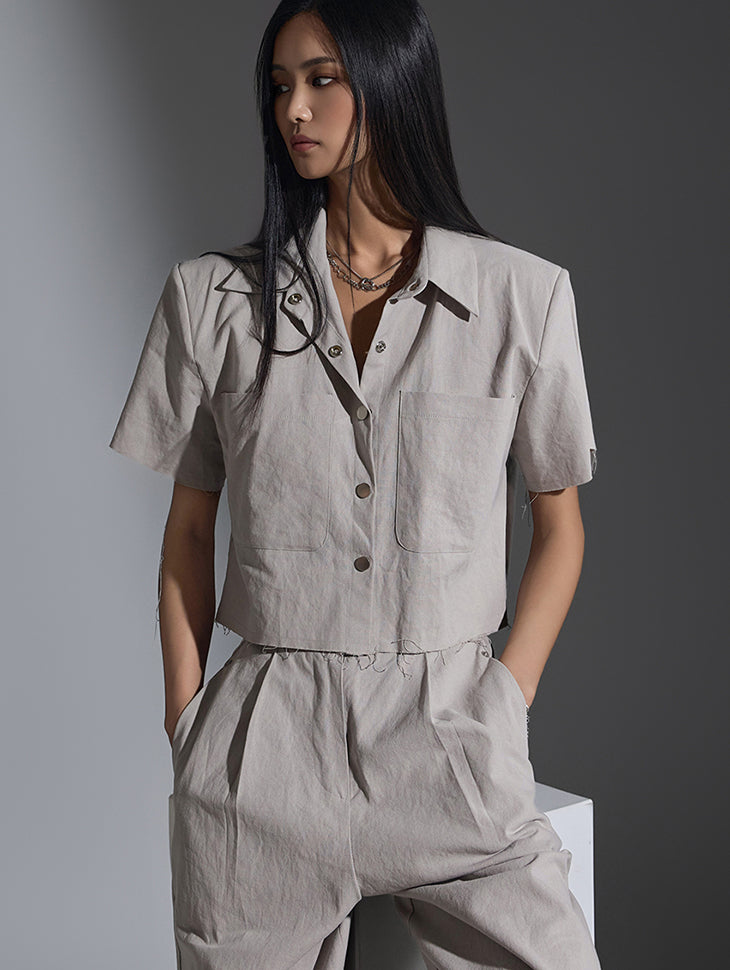 S634 ビッグポケットシャツ