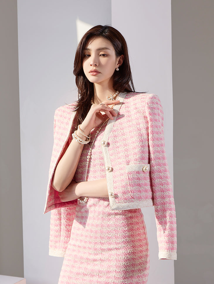 J1803 ツイードシングルジャケット