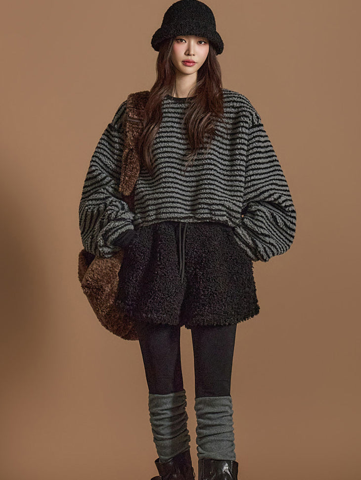 E3661 圈圈呢运动衫