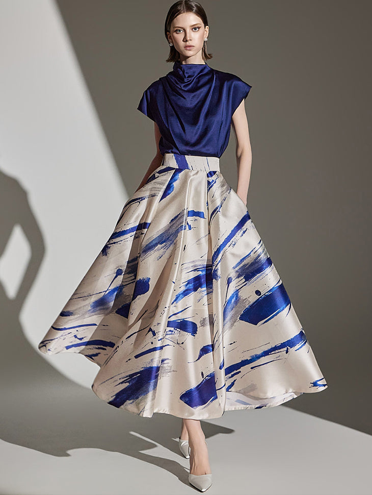 SK9231 Silky Flared Skirt