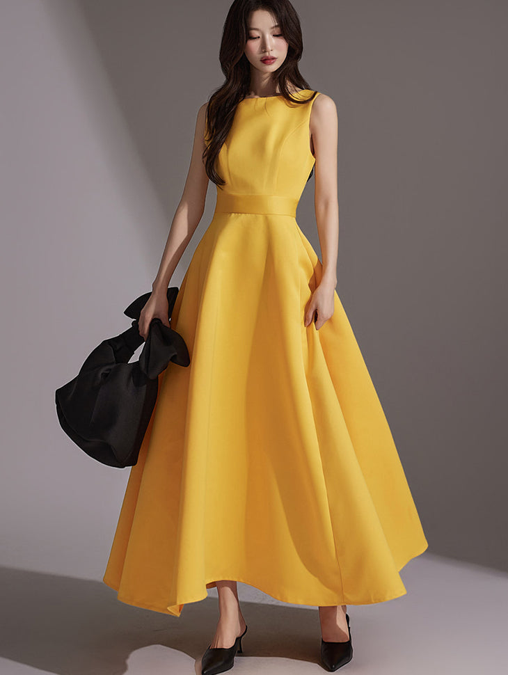 D9467 フレアロングワンピース