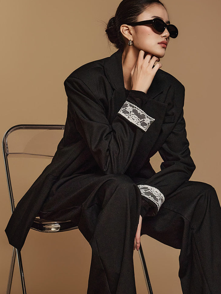 J2398 蕾丝边夹克