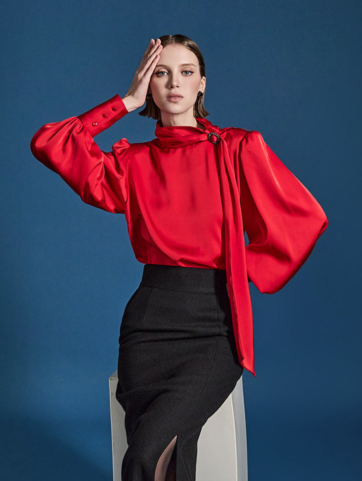 B2903 立方围巾衬衫