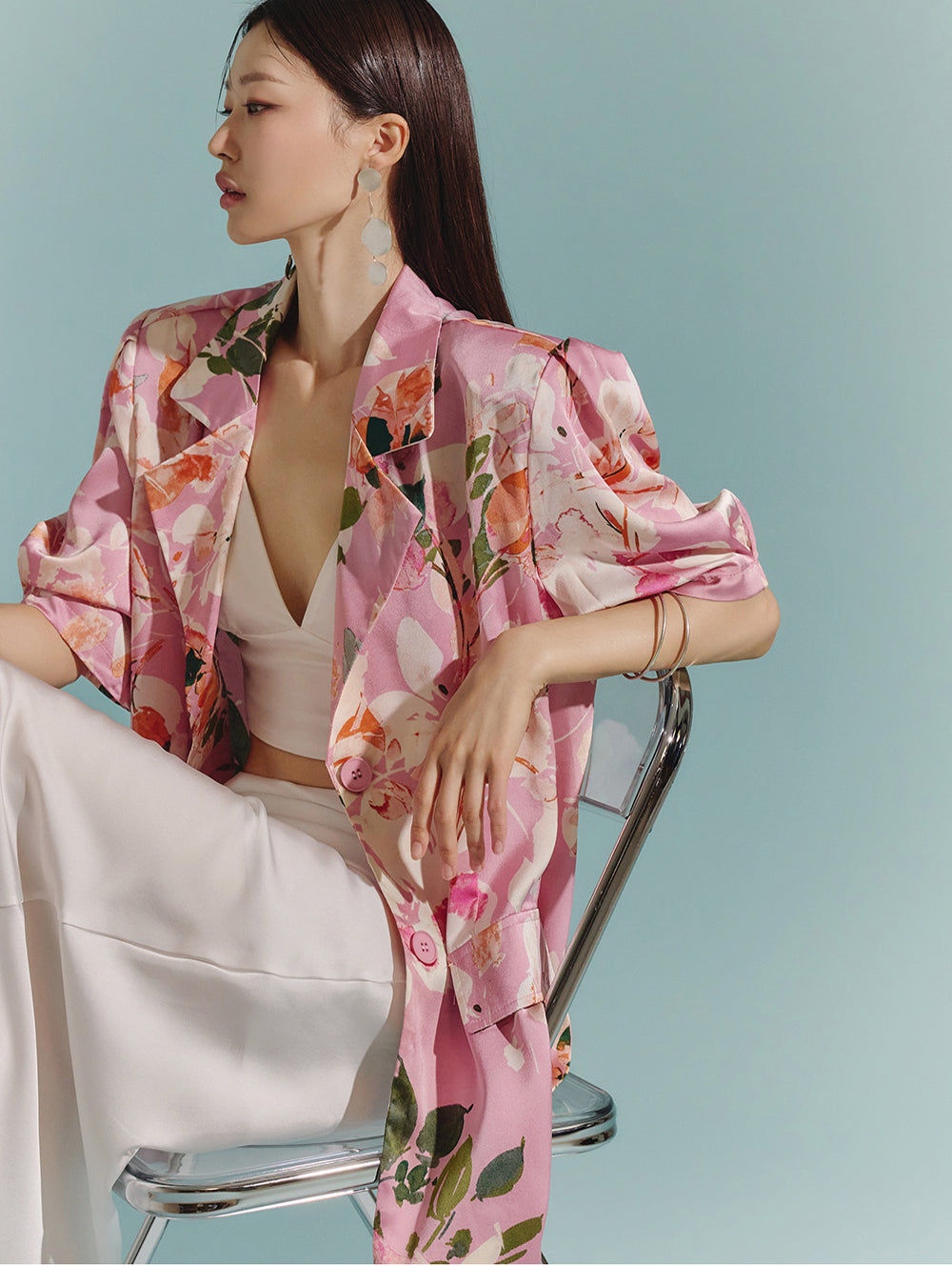 J1892 フラワーパターンジャケット