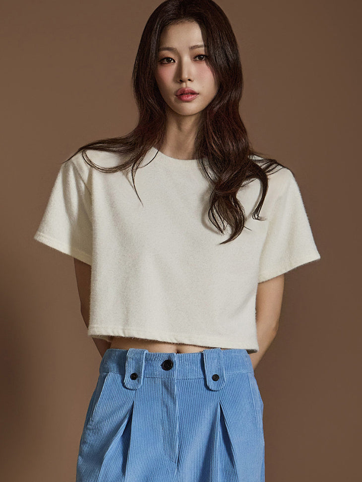 E3645 垫肩短款上衣