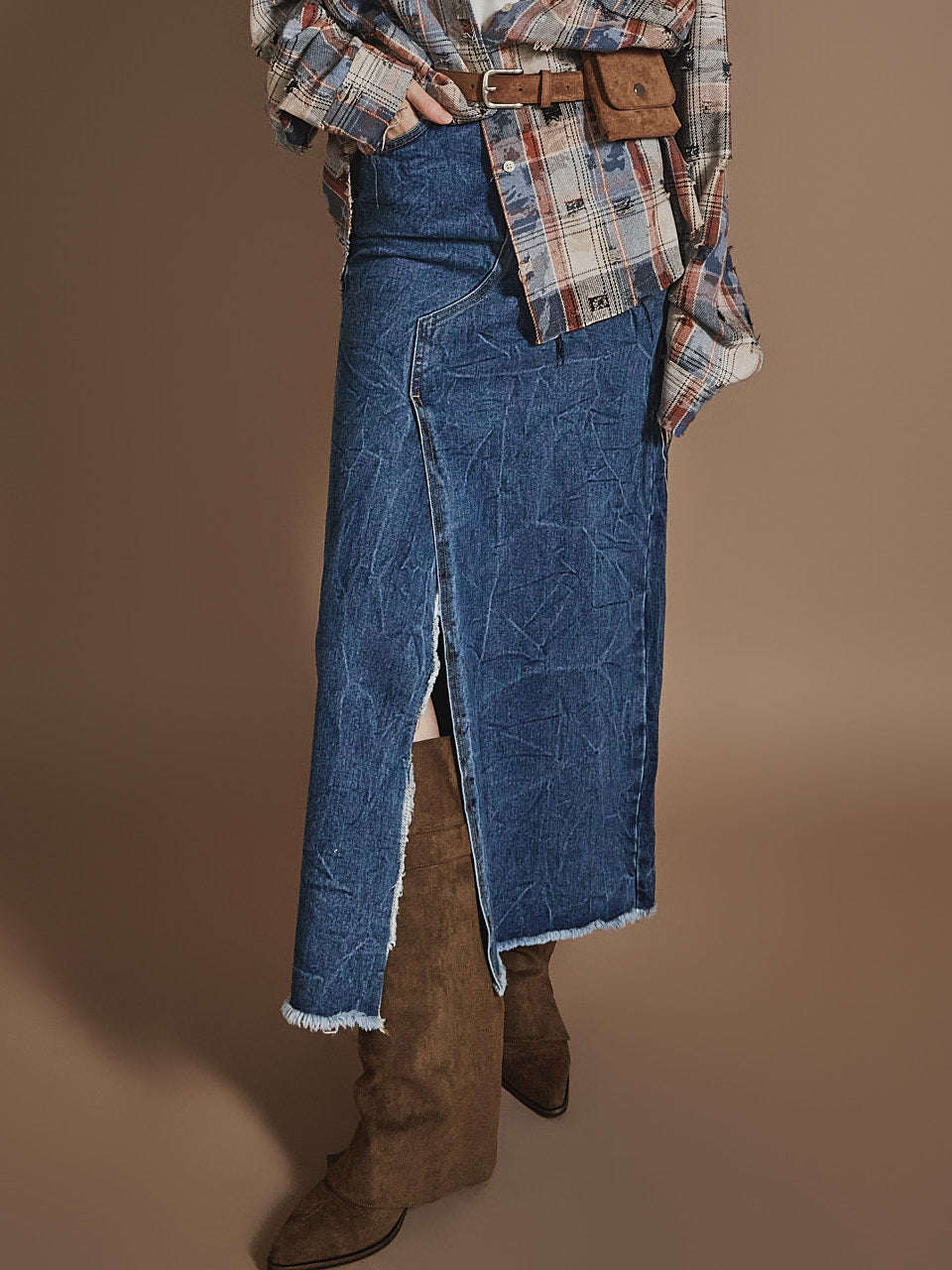 SK2837 スリットデニムスカート