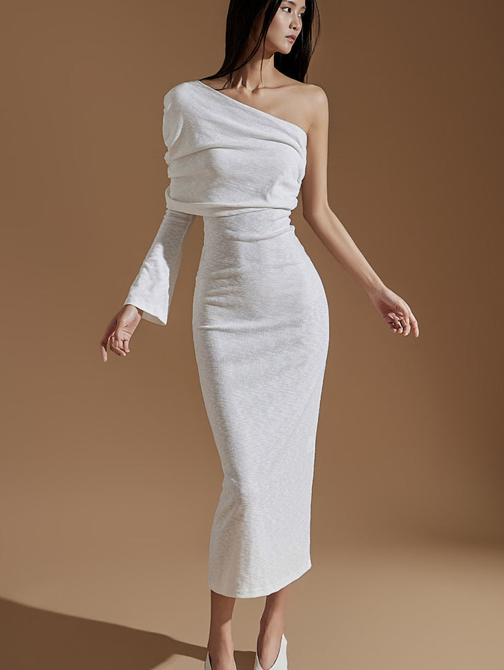 D4931 One Shoulder Dress