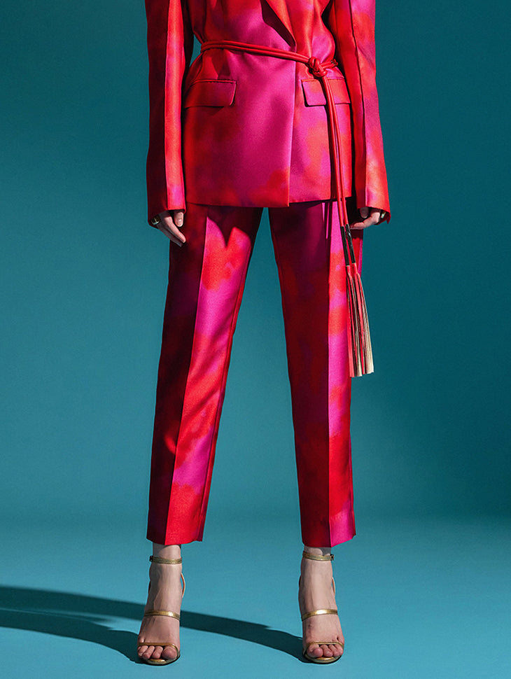 MBDP009 水彩画配色修身直筒裤