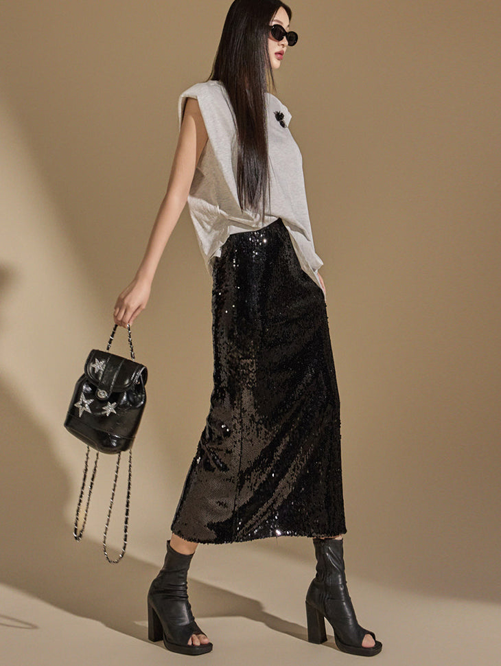 SK2774 スパンコールスカート