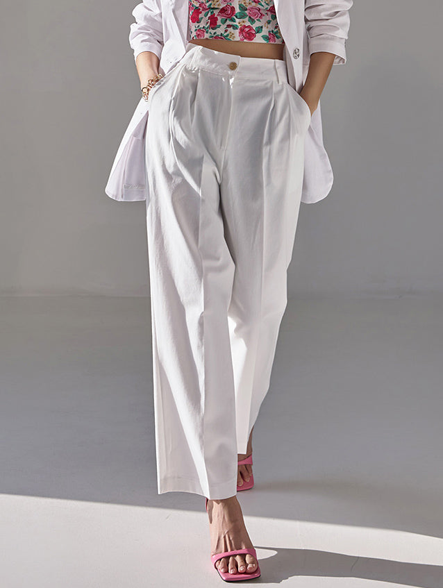 P2815 ピンタックチノパンツ