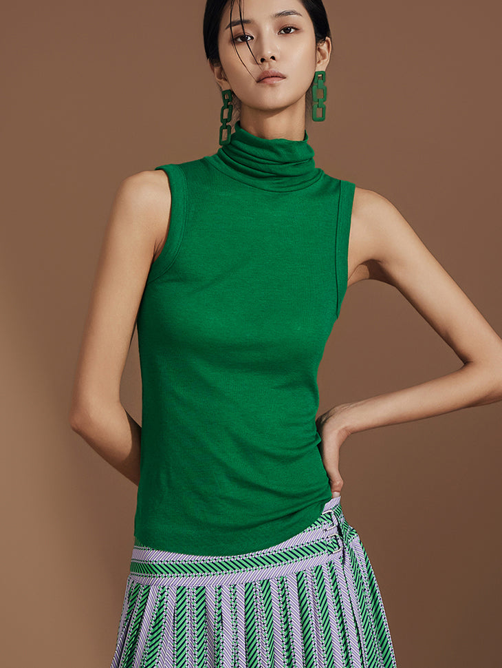 E3349 立领无袖上衣