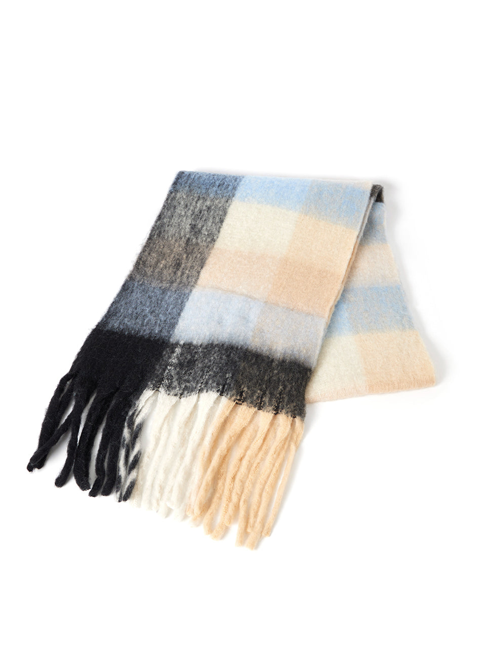 AS-1658 チェック柄ビッグマフラー