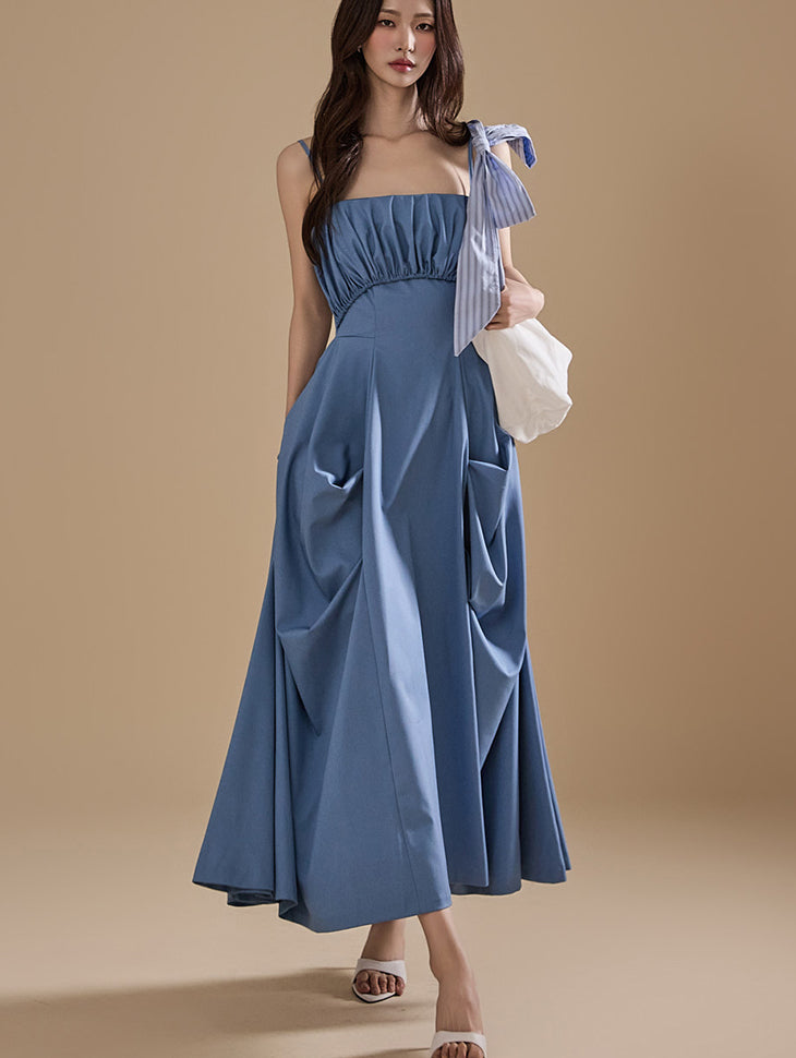 D9484 Shirring Dress