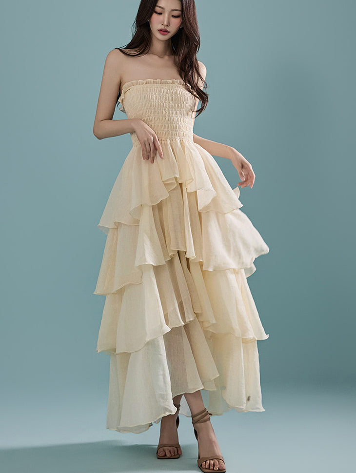 D4992 分层连衣裙