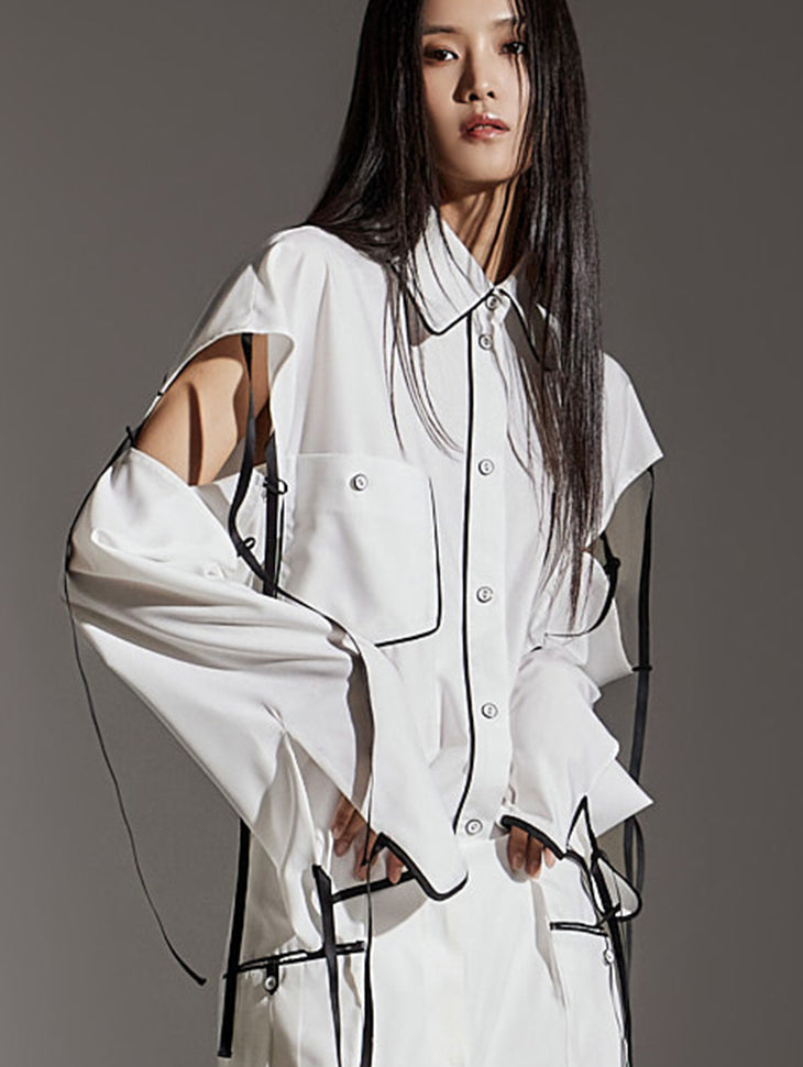 MBD24O2S001 Strap Trim Shirt