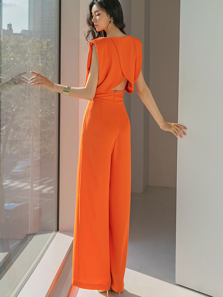 JS9006 バックスリットジャンプスーツ