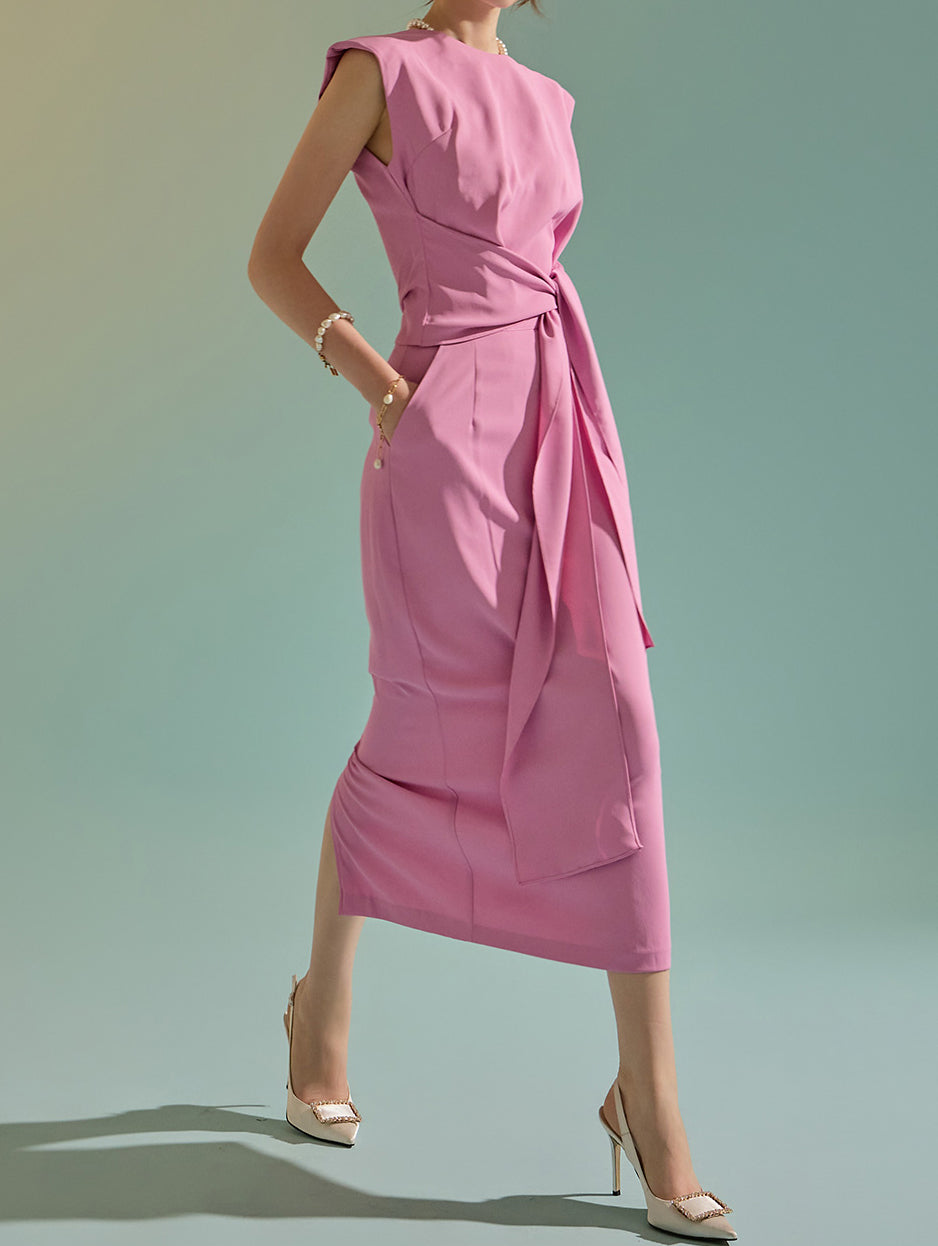 SK2515 ハイウエストピンタックミディスカート