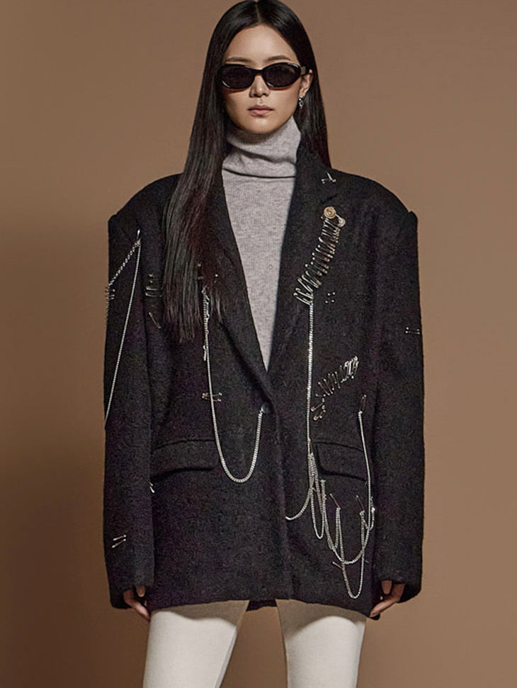 J9305 ブローチウールジャケット