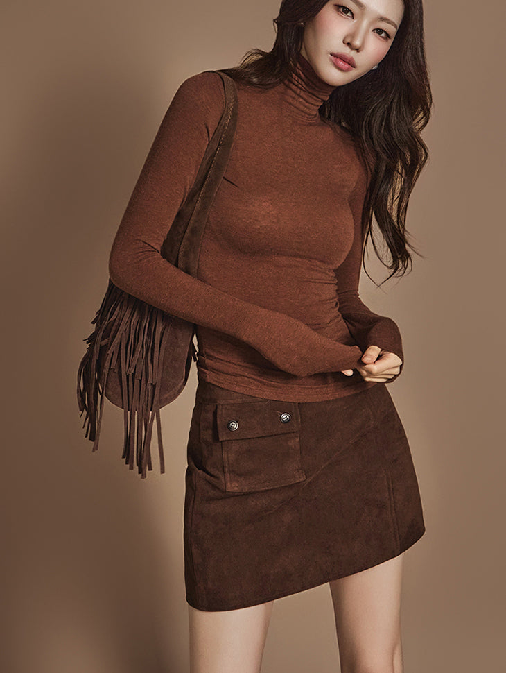 E3587 タートルネックトップ