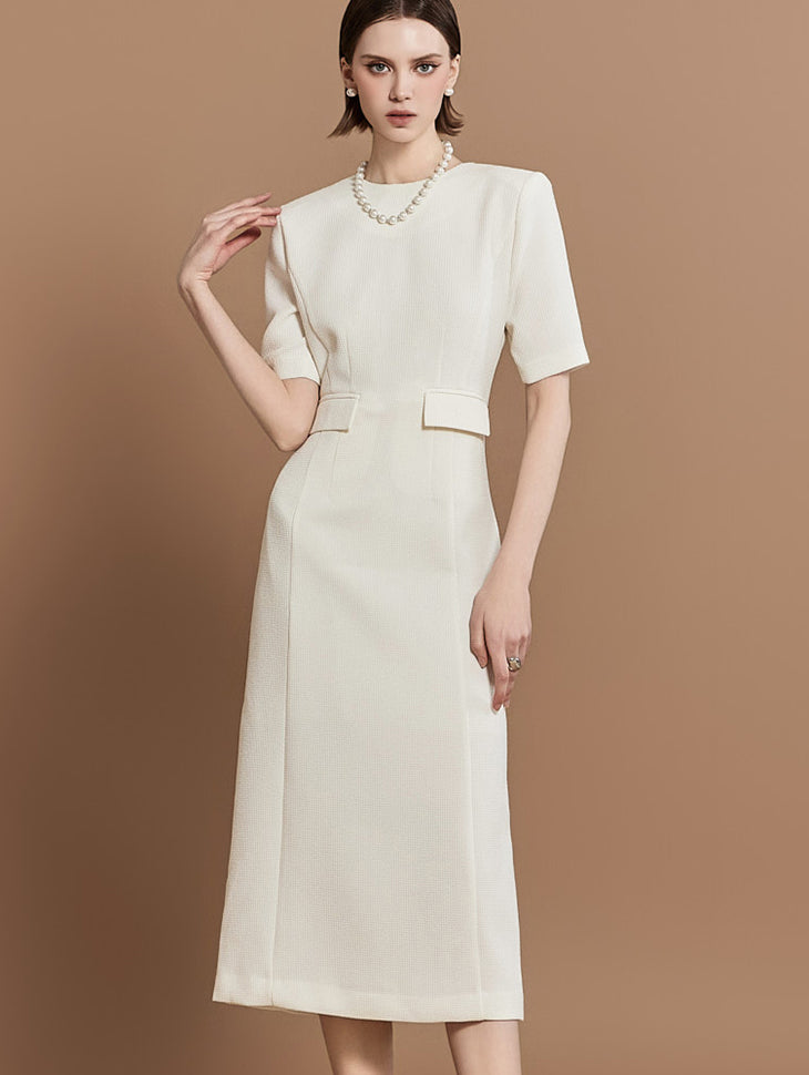 D4887 Pocket Midi Dress