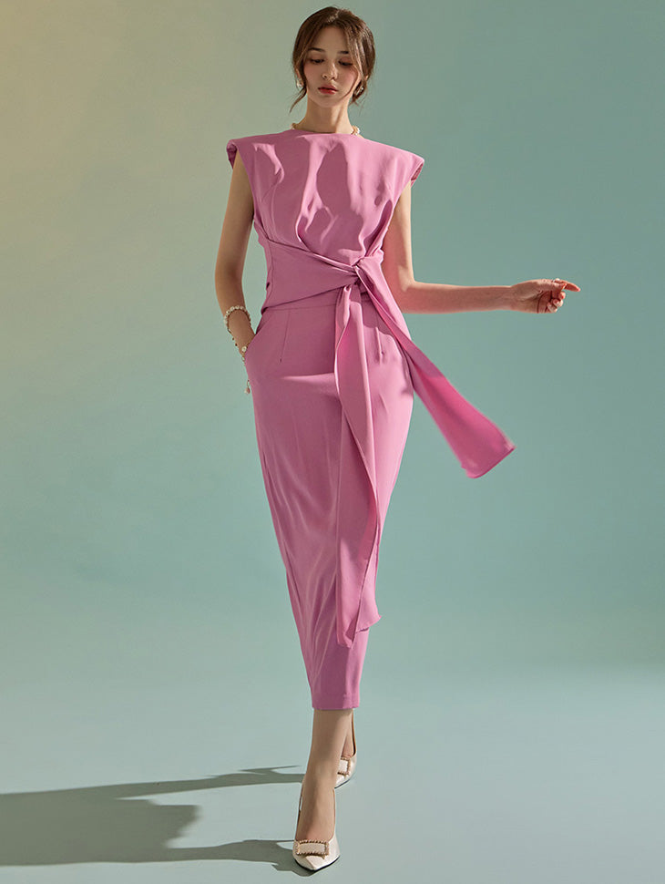 TP1634 Strap Sleeveless Blouse Two-Piece