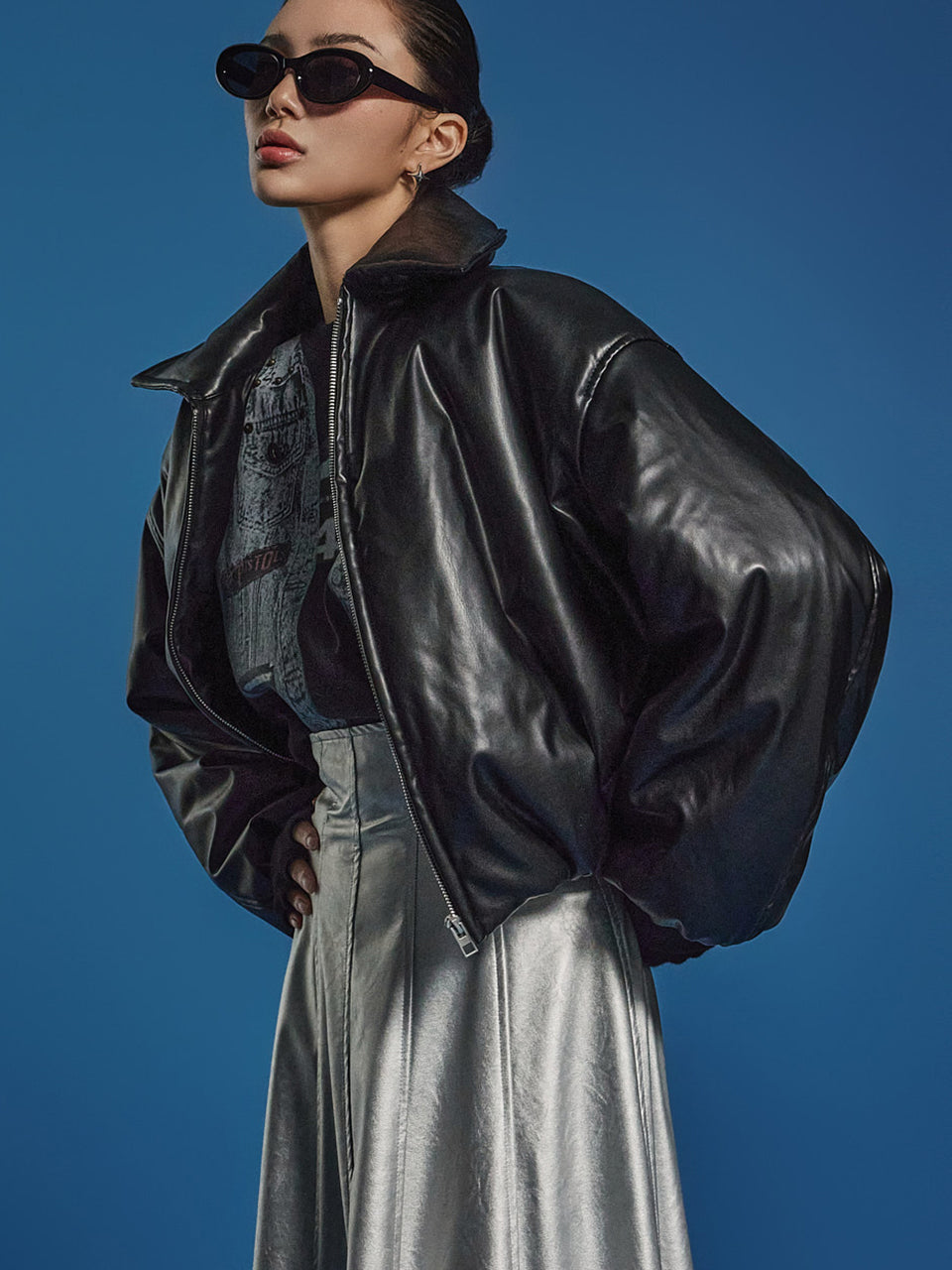 J2471 レザーパデッドジャケット