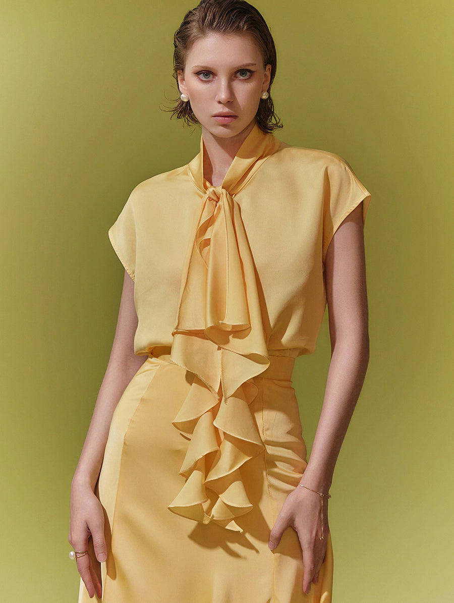 B2837 スカーフブラウス