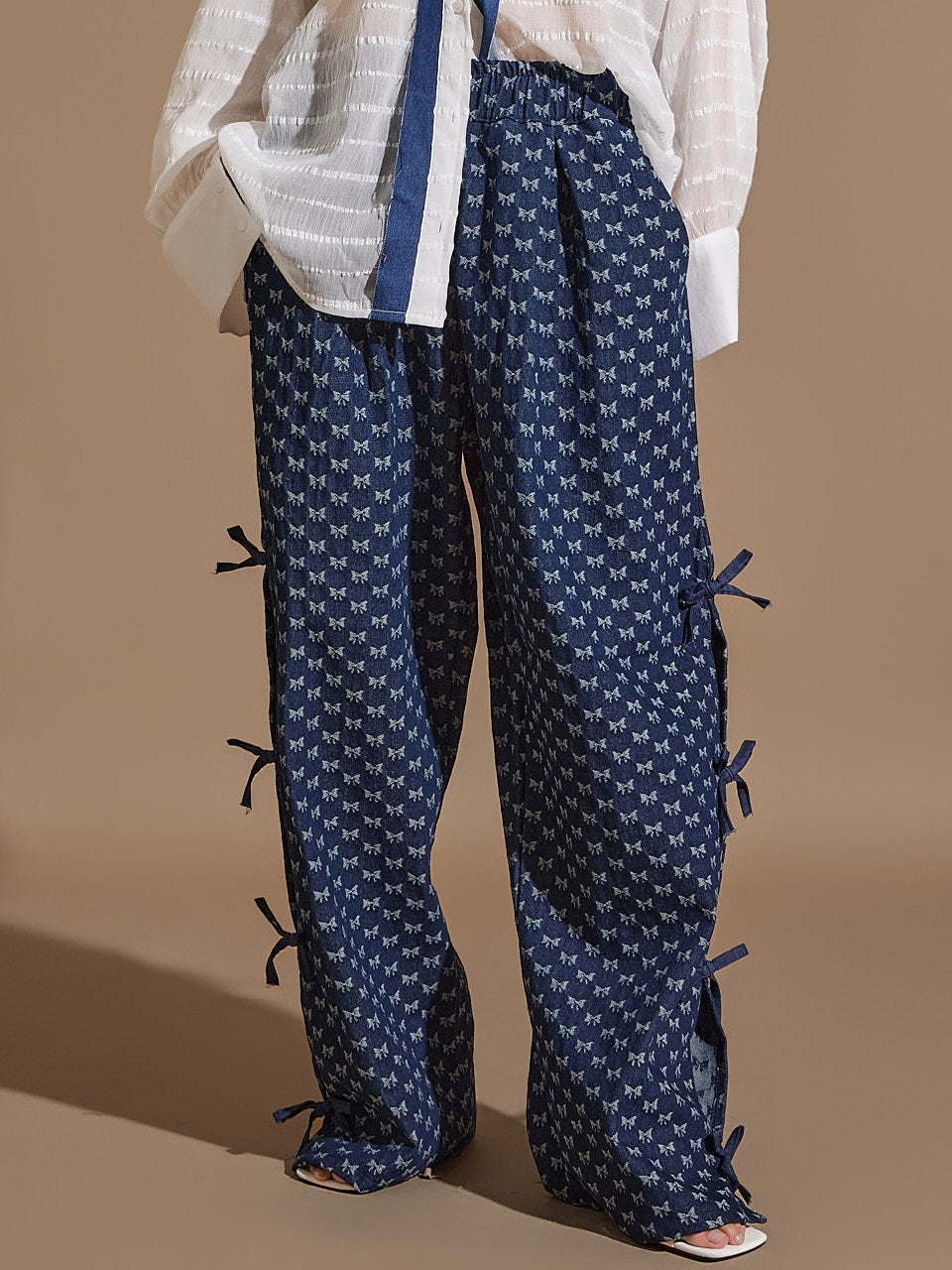 PJ537 丝带牛仔裤