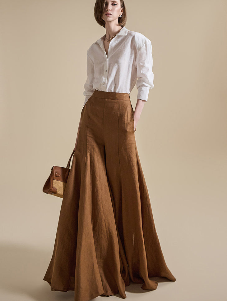 P9155 Linen Wide Slacks