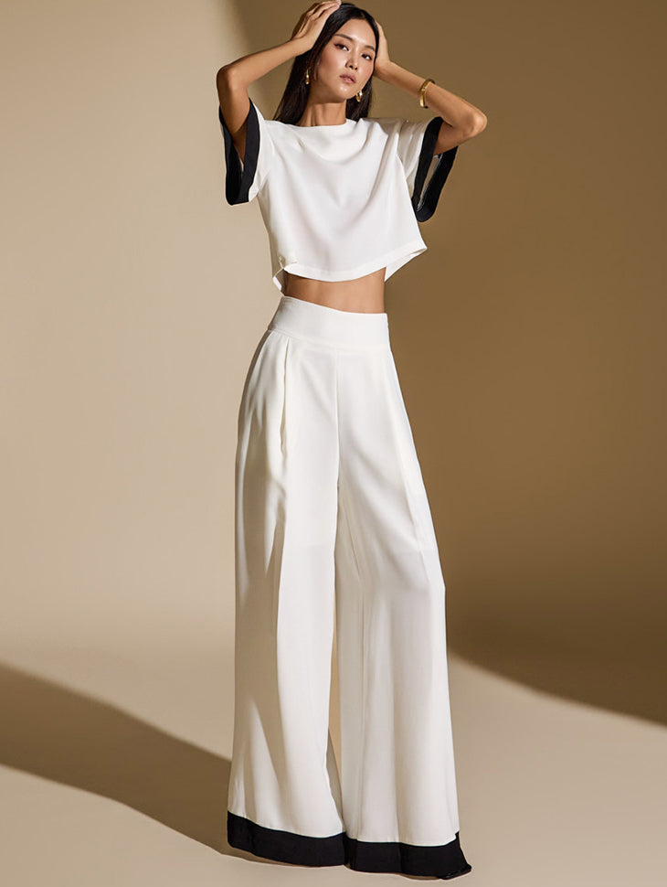 P3232 撞色边休闲裤