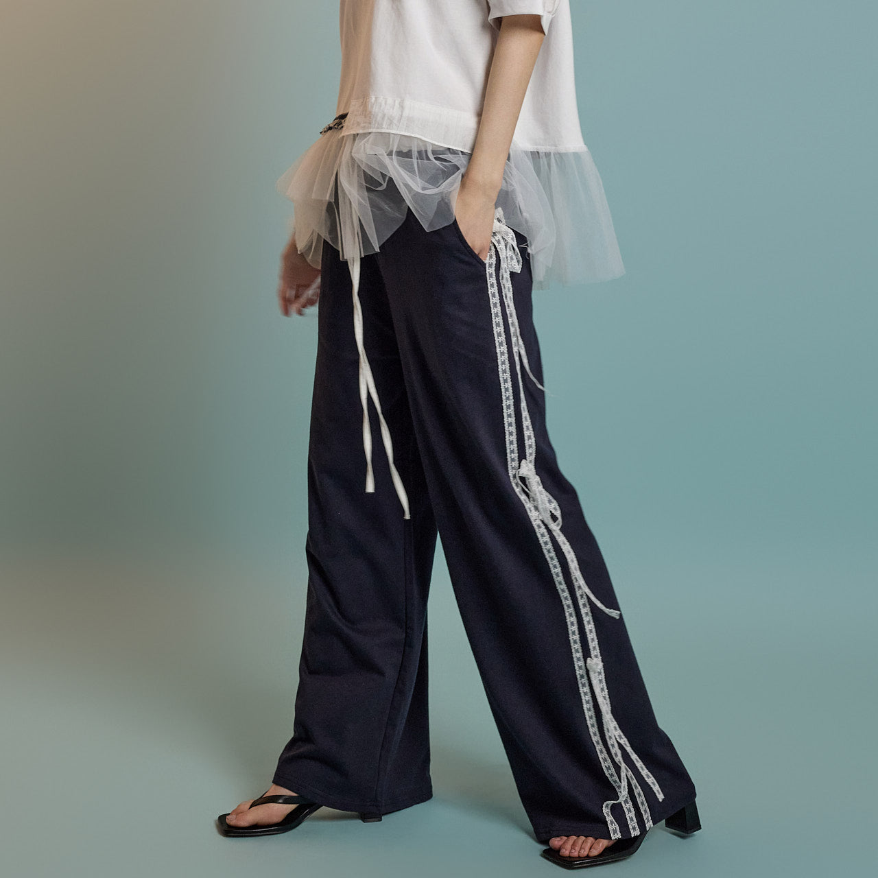 P3465 蕾丝运动裤