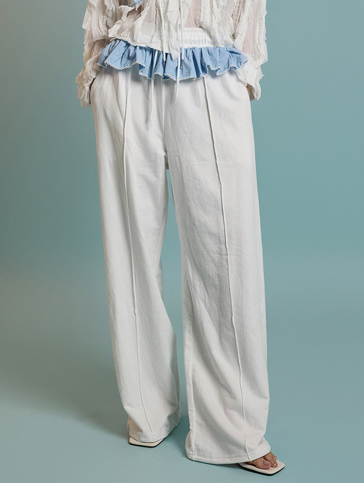 P3466 荷叶边运动裤