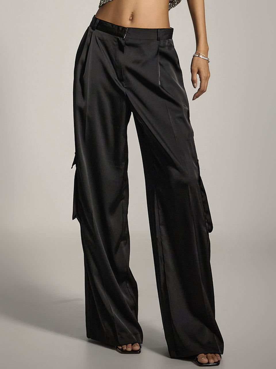 P3492 Satin Cargo Slacks