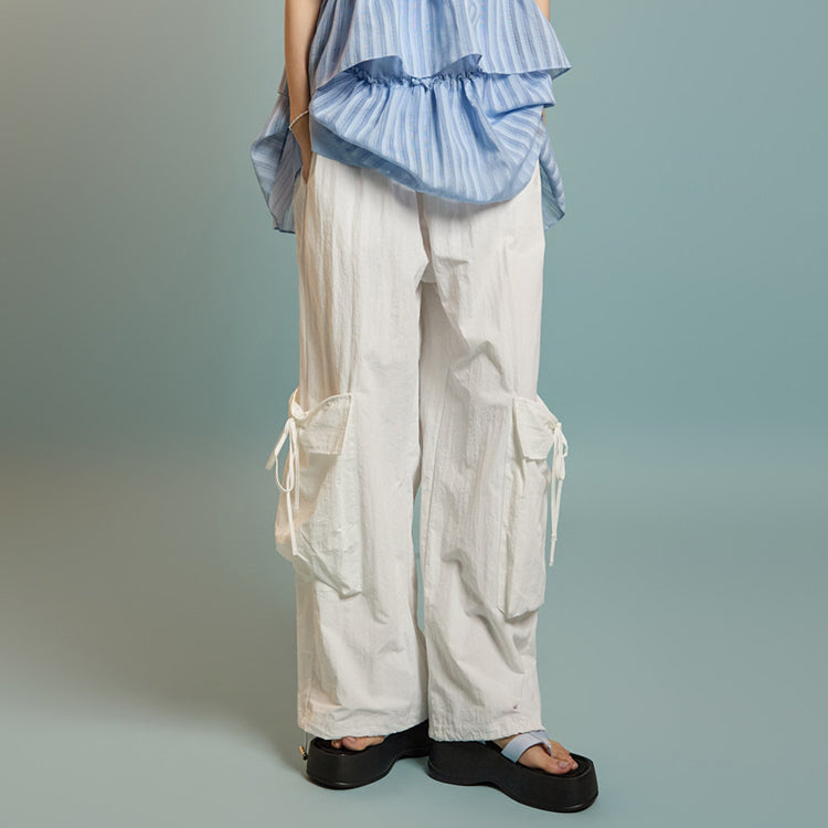 P3499 Ribbon Nylon Pants