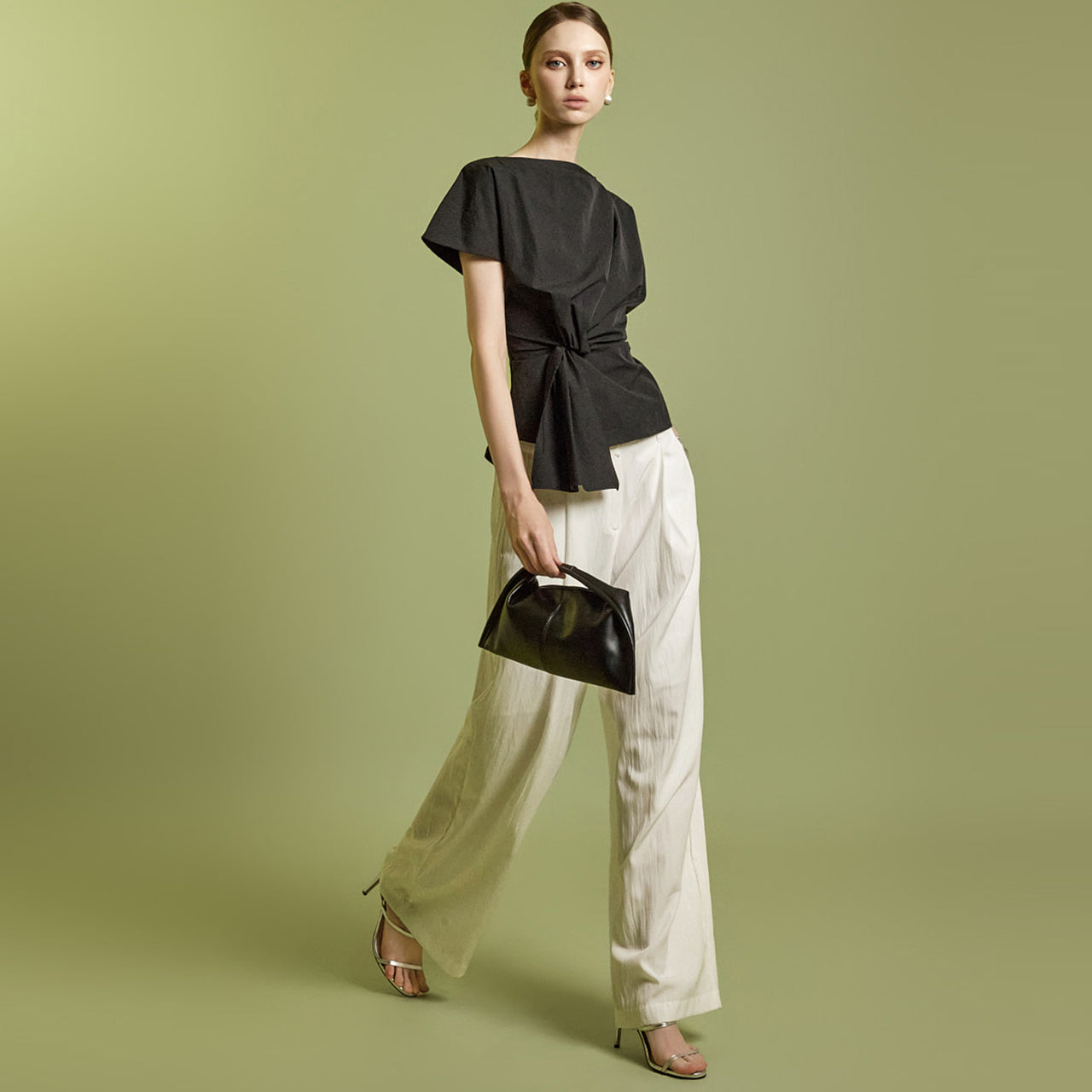 P3507 ローピンタックパンツ