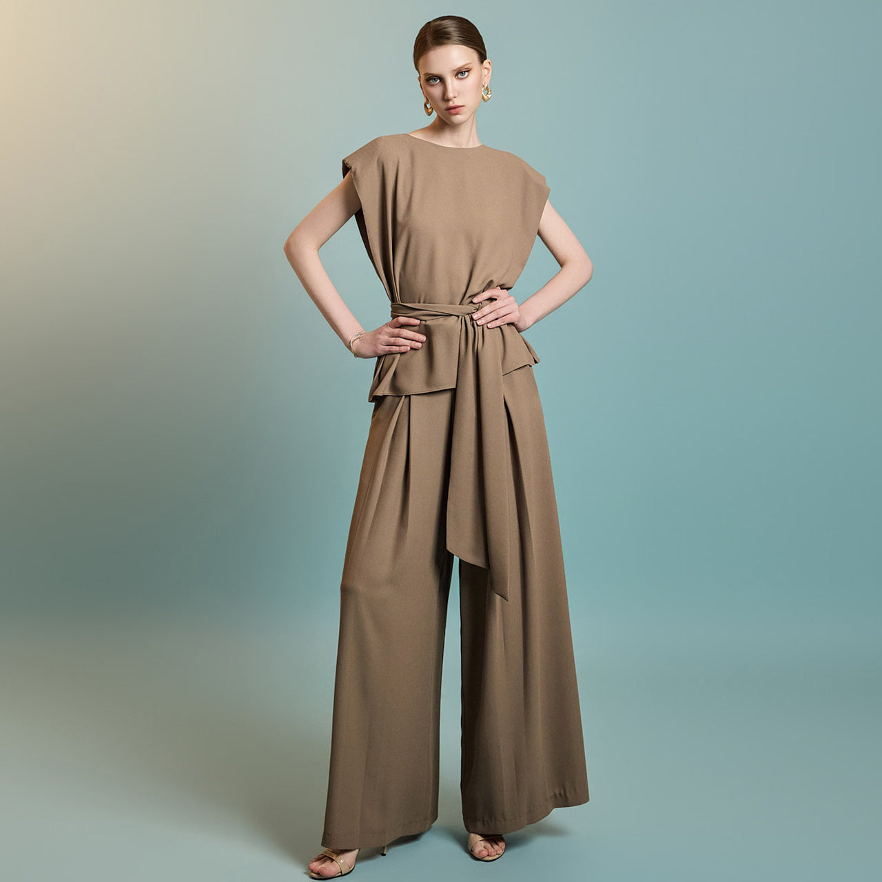 P3510 ピンタックワイドスラックス