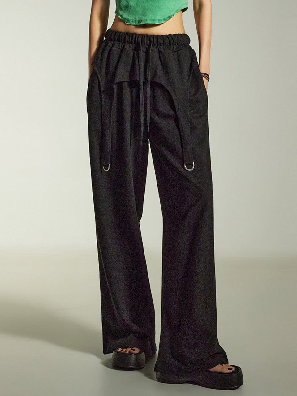 P3621 Foldover Wide Pants
