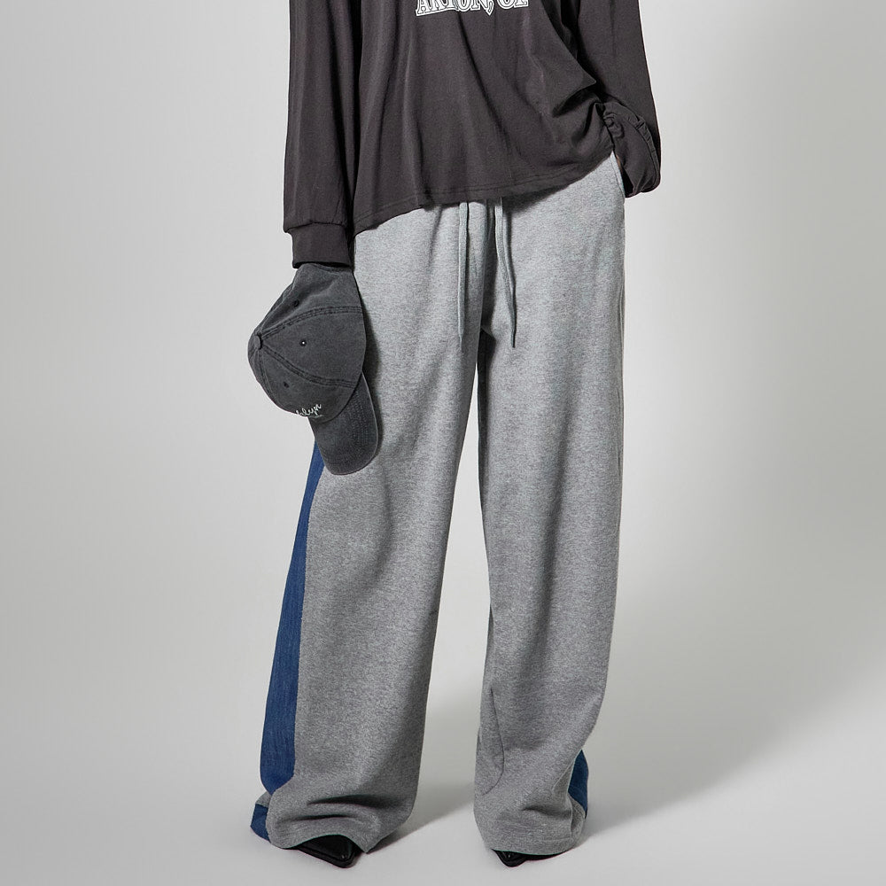 P3747 Denim Color Sweat Pants