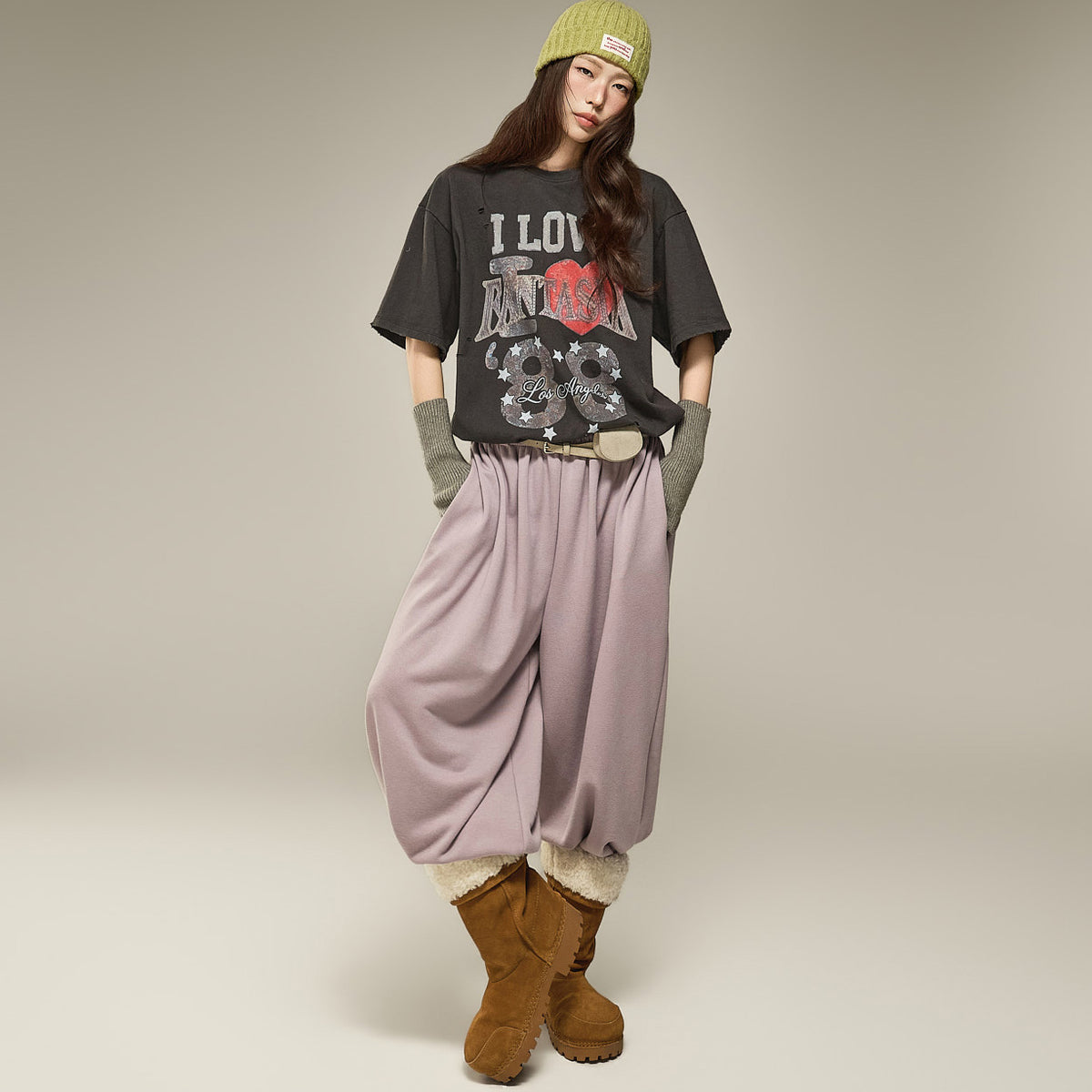 P3963 レースハーレムパンツ