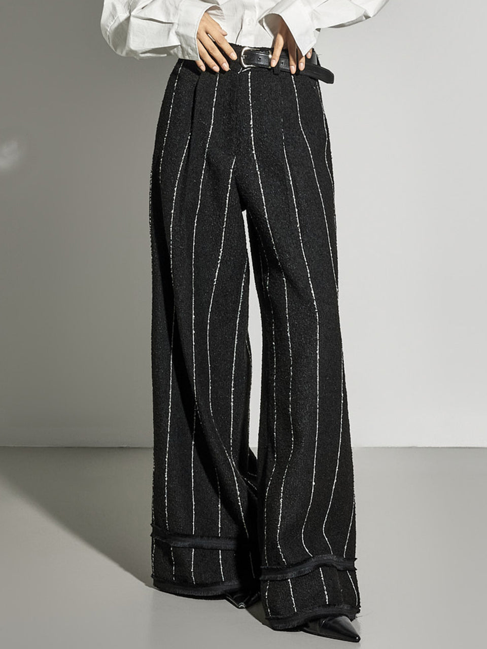 P9178 Striped Wide Slacks