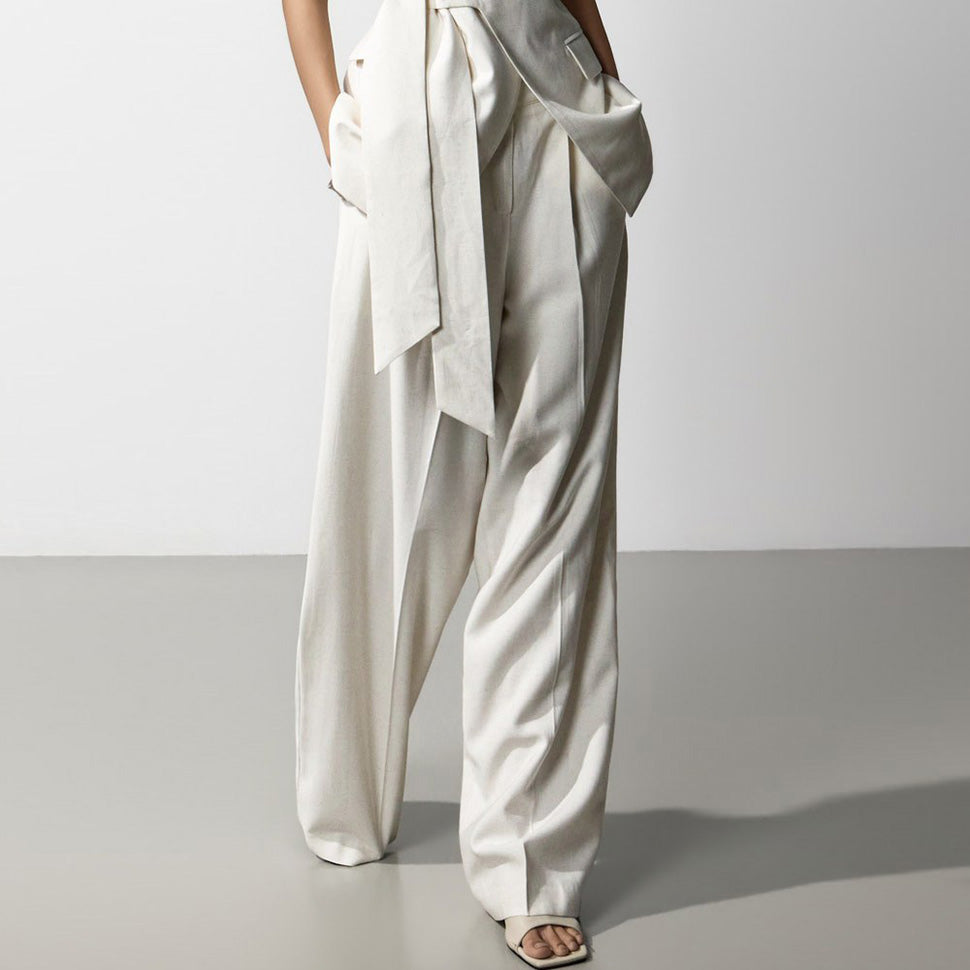 P9199 Linen Pintuck Slacks