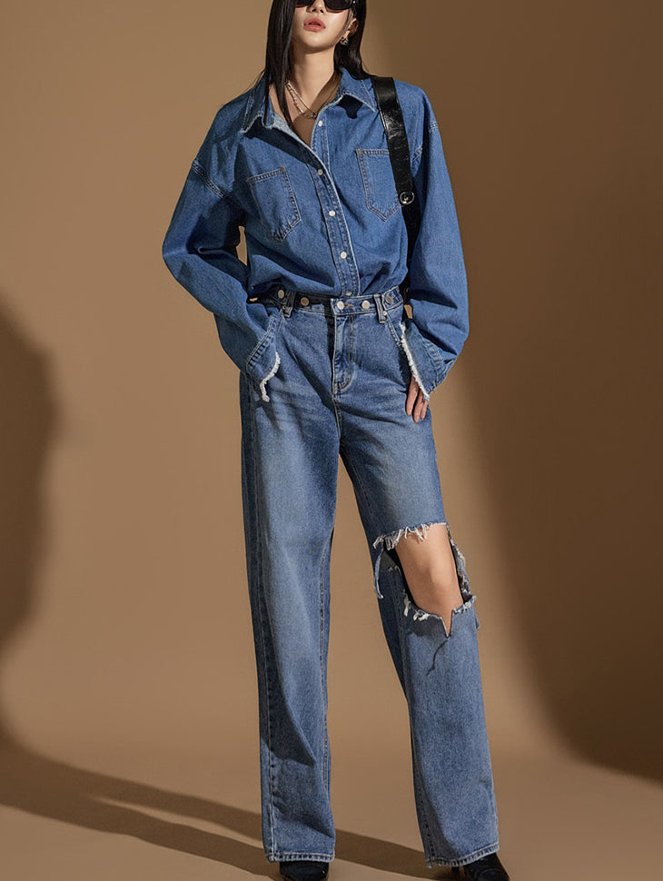 PJ529 ダメージジーンズ