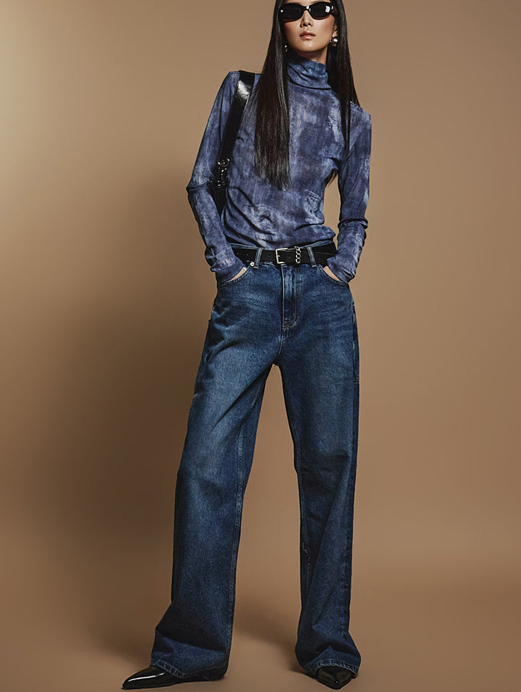 PJ540 曲线口袋牛仔裤