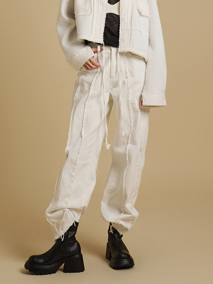 PJ560 流苏牛仔裤