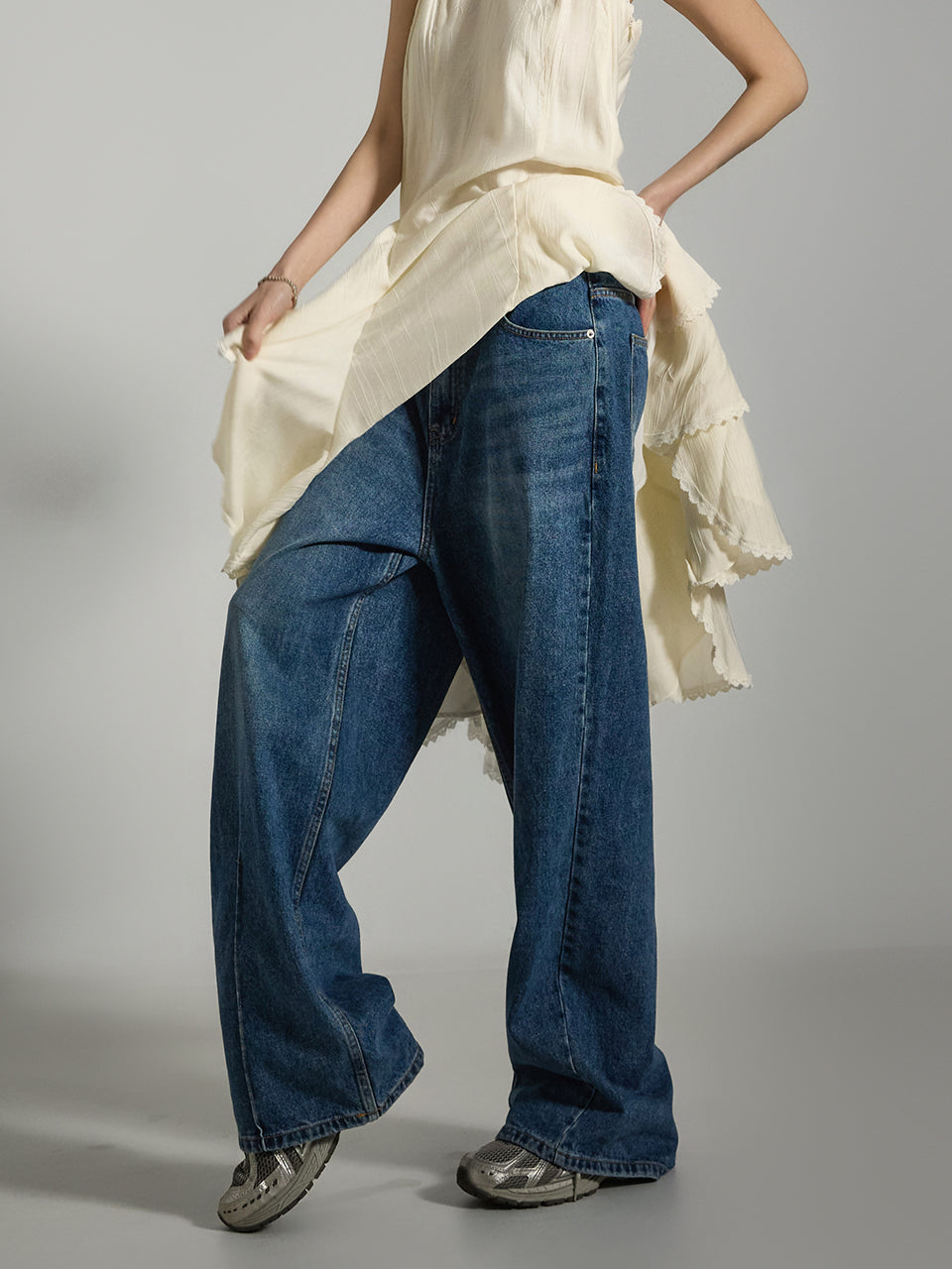 PJ562 系带牛仔裤